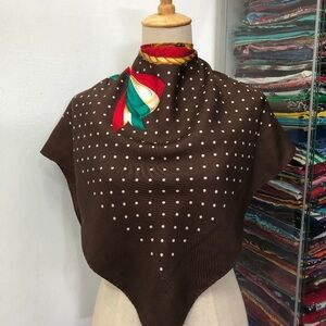 Vintage Moschino Silk Polka Dot Scarf